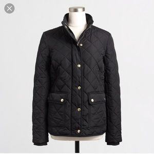 J. Crew Black Quilted Jacket